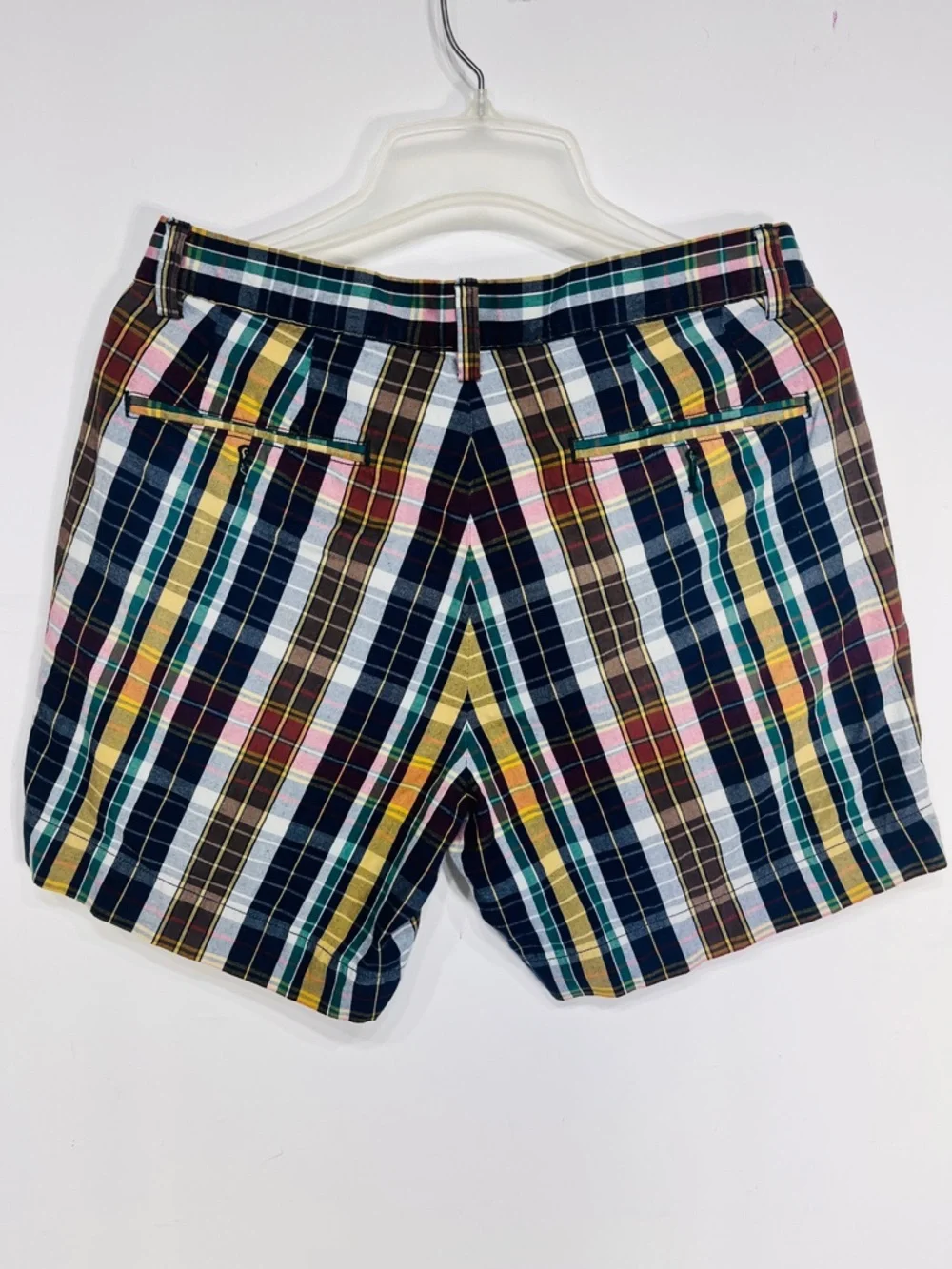 Vintage India Madres Ralph Lauren Men's Multicolor Plaid Shorts 31